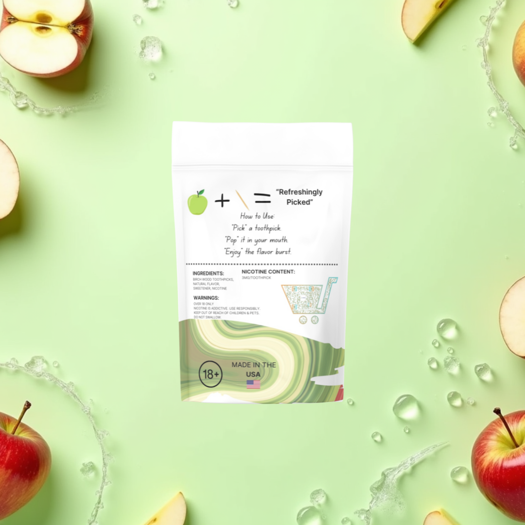 Apple Kick Nicotine Toothpicks